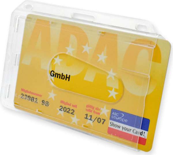 Scheckkartenhalter mit Fingereingriff ISO 7810