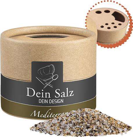 Mediterranes Salz, ca. 50g Eco Pappstreuer Mini