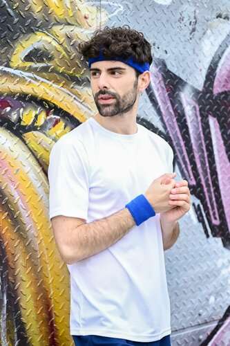 Frottier Stirnband mit Label