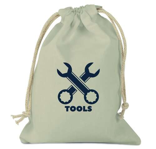 Baumwollbeutel mit doppeltem Kordelzug - 135 g/m² - 15 x 20 cm