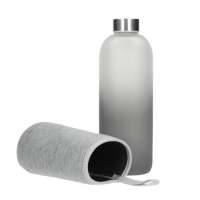 Vorschau: Glasflasche mit Hülle "Iced" 1,0 l Vorschau: Glasflasche mit Hülle "Iced" 1,0 l