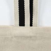 Vorschau: Schwere Baumwolltasche mit langen, 2-farbig gewebten Henkeln Vorschau: Schwere Baumwolltasche mit langen, 2-farbig gewebten Henkeln