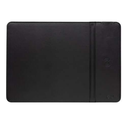 Swiss Peak RCS recyceltes 10W Wireless-Charging PU Mauspad