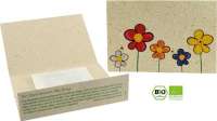 Graspapier-Kärtchen Bienenwiese, Bio-Bienenwiesenmischung, 1-4 c Digitaldruck inklusive