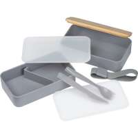 Vorschau: 2 stöckige Lunchbox aus Kunststoff und Bambus Vorschau: 2 stöckige Lunchbox aus Kunststoff und Bambus