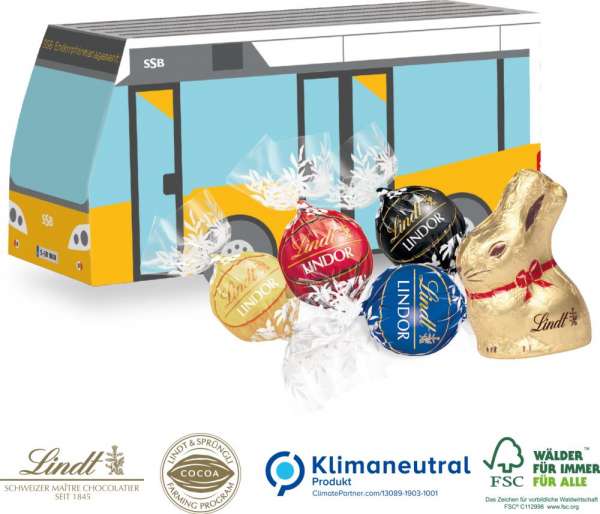 Lindt 3D Präsent Bus süßer Füllung