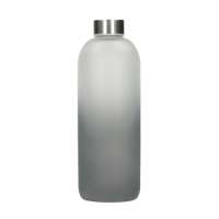 Vorschau: Glasflasche mit Hülle "Iced" 1,0 l Vorschau: Glasflasche mit Hülle "Iced" 1,0 l