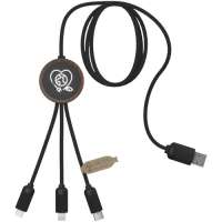 SCX.design C36 3-in-1 rPET erweitertes Ladekabel mit Leuchtlogo in rundem Bambusgehäuse SCX.design C36 3-in-1 rPET erweitertes Ladekabel mit Leuchtlogo in rundem Bambusgehäuse
