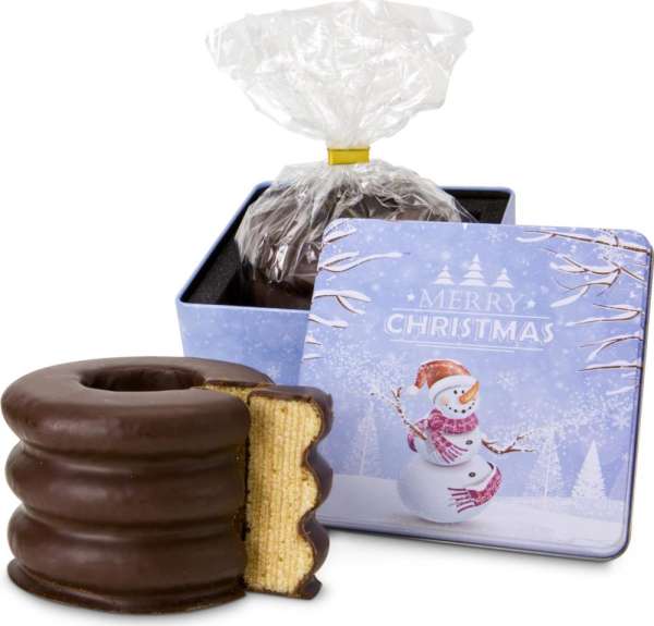 Präsentset Baumkuchen in Weihnachtsdose