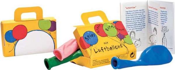 Minikoffer "Experimente mit Luftballons" inkl. Werbedruck