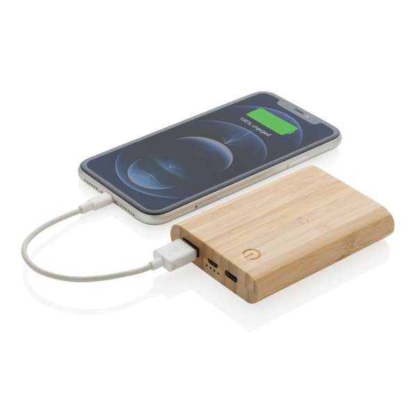 FSC® zertifizierte 5.000mAh Bambus-Powerbank