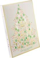 Adventskalender "Weihnachtsbaum Weiß" ohne Alkohol 300g, Nougat