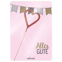 Vorschau: Wondercandle Mini mit Wondercard - Herz, gold Vorschau: Wondercandle Mini mit Wondercard - Herz, gold