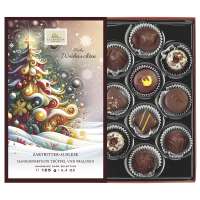 Weihnachtspräsent Trüffel und Pralinen-Auslese mit Einschieber