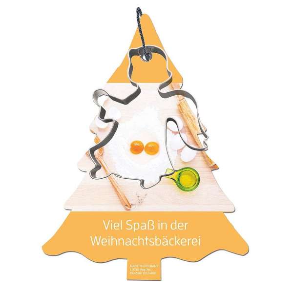 Backförmchen mit Rezeptblock - Tannenbaum - Standardmotiv