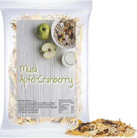 Müsli Apfel-Cranberry, ca. 60g, Maxi-Tüte