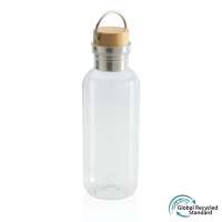 GRS rPET Flasche with FSC Bambusdeckel und Griff