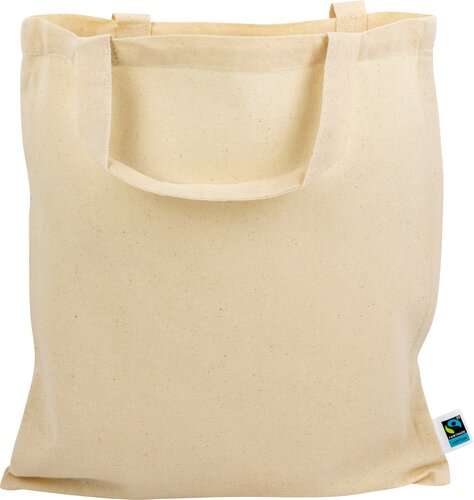 Fairtrade Baumwolltasche mit kurzen Griffen - 140 g/m² - 22 x 26 cm