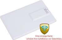 Modell Credit Card 5 mit RFID Blocker USB 2.0 COB 