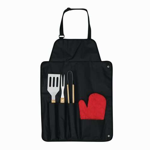 GREAT BBQ - Grill-Schürze mit Grillbesteck