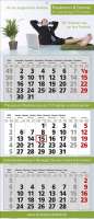 3 Monats-Wandkalender Classic 3, 7-sprachig