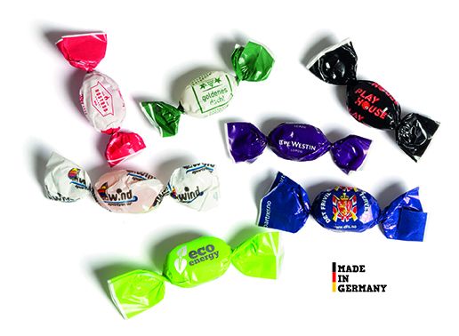 Bonbons im Cellophanwickler, 5g [1kg Pack] inkl. 4c Druck