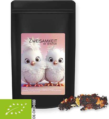 Bio Weihnachts Schwarztee, ca. 55g, Standbeutel Midi schwarz