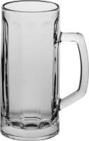 Bierseidel Glas, Innenoptik, Inhalt: 0,5 l