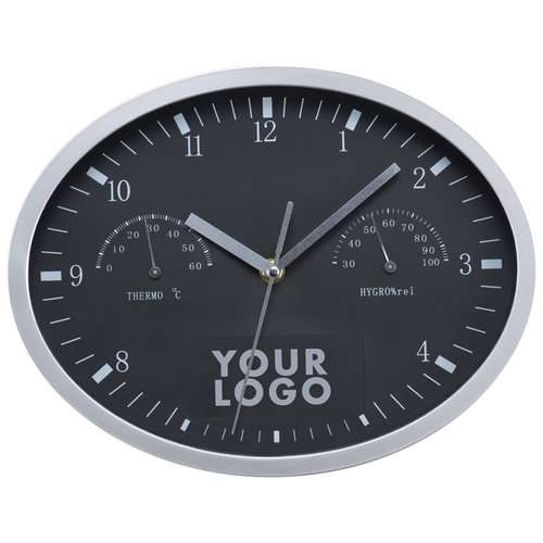 Wanduhr mit Hygro- und Thermometer