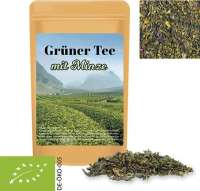 Bio Grüner Tee mit Minze, ca. 12g, Standbeutel Mini