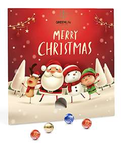 Lindt Lindor Adventsspender &quot;Quadrat&quot;