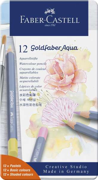 Goldfaber Aquarell 12er Metalletui Pastell