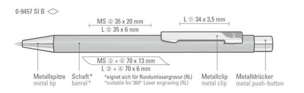 Uma Druckbleistift Straight SI B