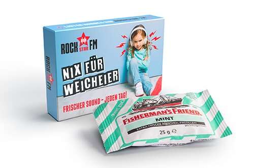 Fisherman&#039;s Friend in Werbekartonage