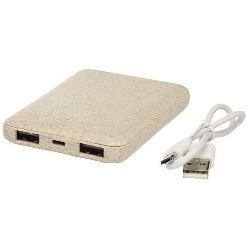 Asama 5000 mAh Powerbank aus Weizenstroh