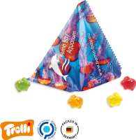 Fruchtgummi Tetraeder Folie, weiß Trolli Fruchtgummi Glücks-/Sparschwein, bunt gemsicht, 10% Fruchts