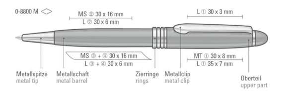 Uma Metallkugelschreiber Classic M