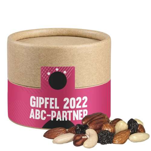 Bio Studentenfutter, ca. 40g, Kraftpapierdose Mini