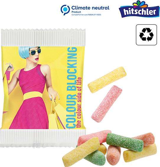 Mini HITSCHIES Kaubonbons Sauer MIX im Papiertütchen