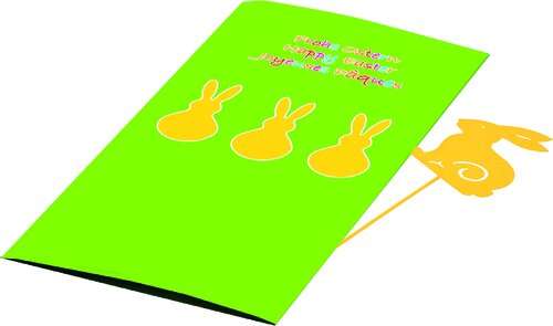 Osterkarte Hasen-Stecker