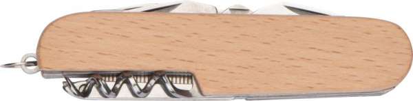 Taschenmesser aus Edelstahl mit Holzummantelung