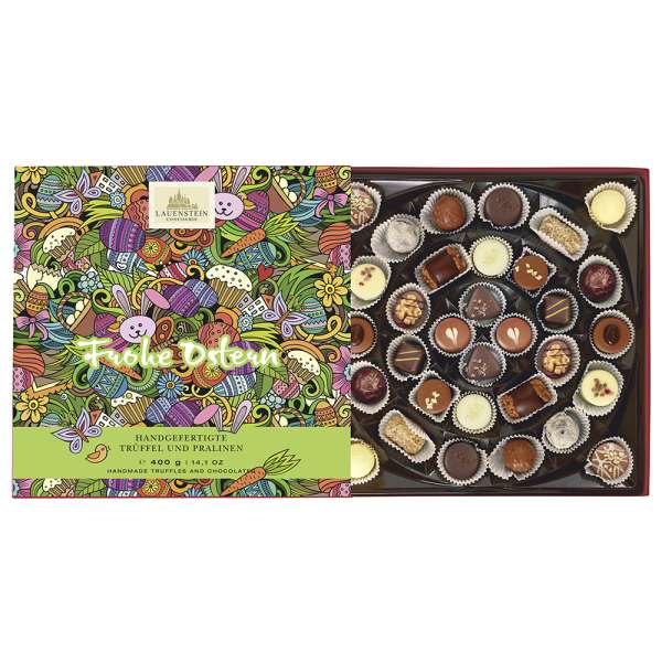 Lauensteiner Osterpräsent Trüffel und Pralinen mit Alkohol, 400g