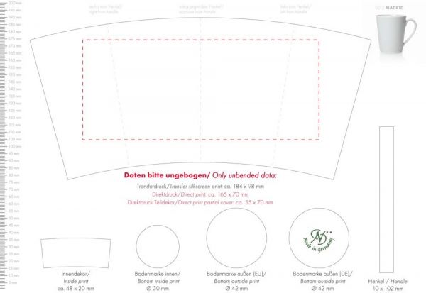 Porzellanbecher Madrid