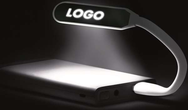USB-Lampe mit Leuchtlogo-Möglichkeit für flexibles Licht an Laptops oder PCs