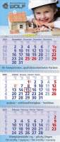 3 Monats-Wandkalender Exclusiv 3 mit Wire-O-Bindung