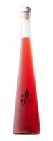 Roter Weinbergpfirsich-Likör 0,5 l in Flasche Cosmos, 25 % vol., gestrahlt