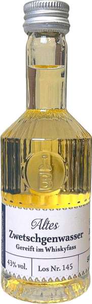 Altes Zwetschgenwasser gereift im Whiskyfass 50 ml