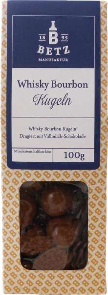 Whisky-Bourbon-Kugeln, 100 g in Präsentkartonage