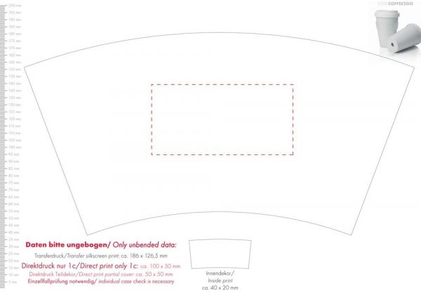 Porzellanbecher Coffee2Go, doppelwandig