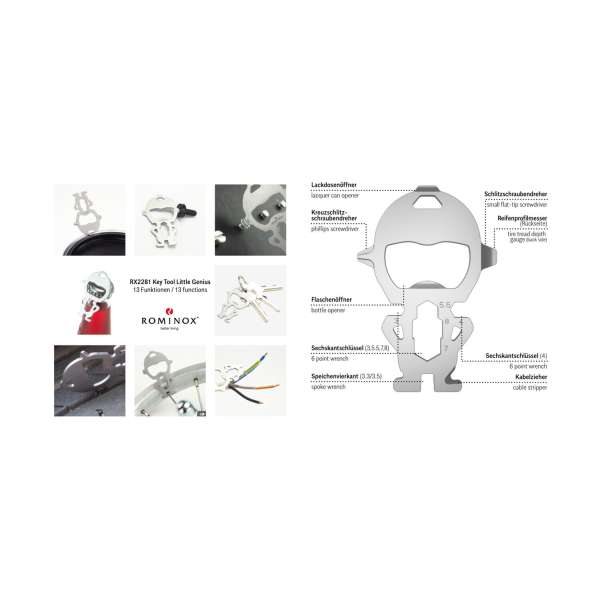 ROMINOX® Key Tool Little Genius 13 Funktionen (Arbeiter)